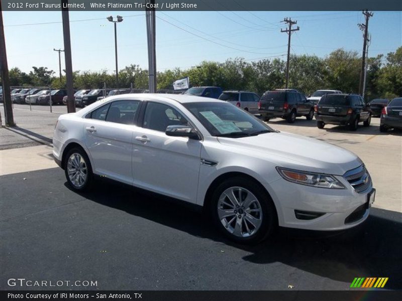 White Platinum Tri-Coat / Light Stone 2012 Ford Taurus Limited