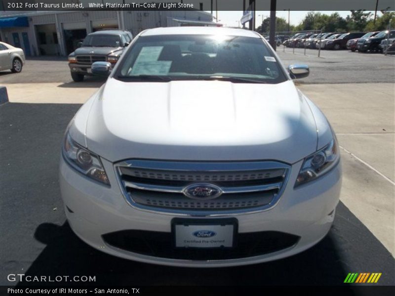 White Platinum Tri-Coat / Light Stone 2012 Ford Taurus Limited