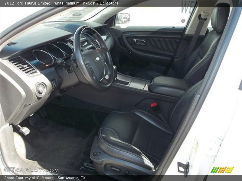 White Platinum Tri-Coat / Light Stone 2012 Ford Taurus Limited