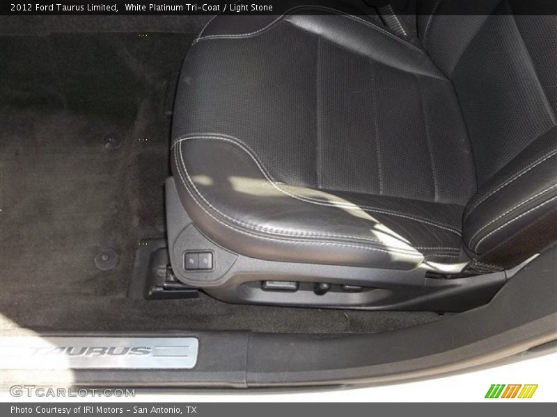 White Platinum Tri-Coat / Light Stone 2012 Ford Taurus Limited