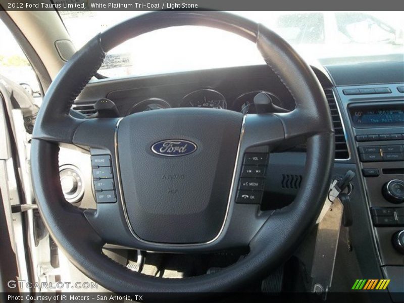 White Platinum Tri-Coat / Light Stone 2012 Ford Taurus Limited
