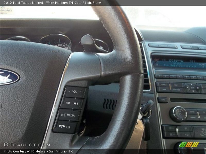 White Platinum Tri-Coat / Light Stone 2012 Ford Taurus Limited