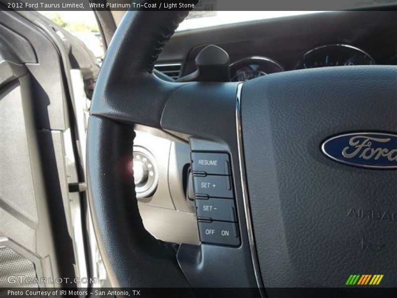 White Platinum Tri-Coat / Light Stone 2012 Ford Taurus Limited