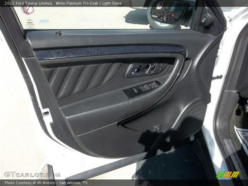 White Platinum Tri-Coat / Light Stone 2012 Ford Taurus Limited
