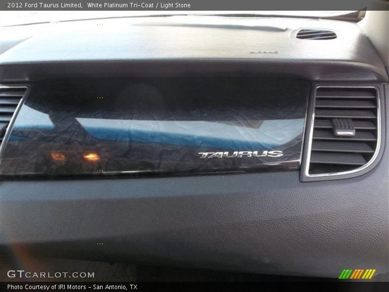 White Platinum Tri-Coat / Light Stone 2012 Ford Taurus Limited