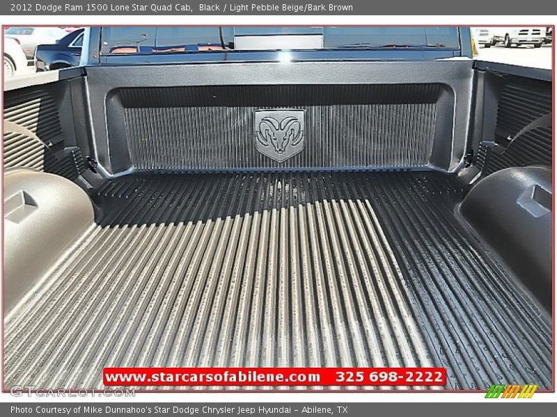 Black / Light Pebble Beige/Bark Brown 2012 Dodge Ram 1500 Lone Star Quad Cab