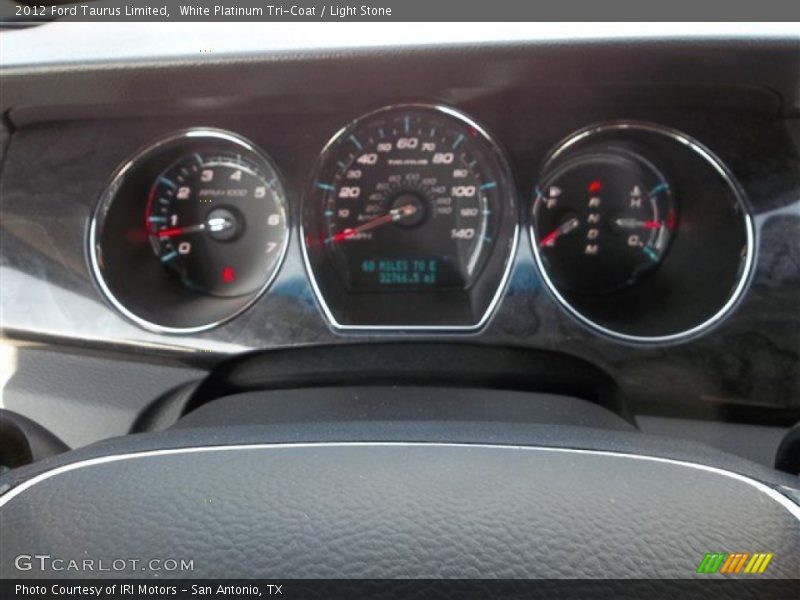 White Platinum Tri-Coat / Light Stone 2012 Ford Taurus Limited