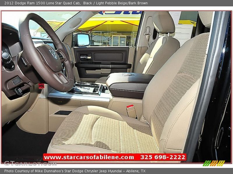 Black / Light Pebble Beige/Bark Brown 2012 Dodge Ram 1500 Lone Star Quad Cab