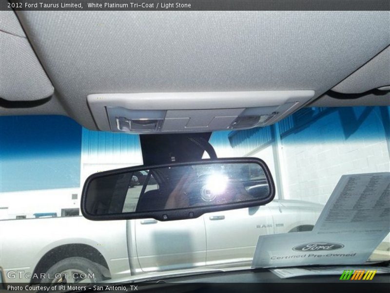 White Platinum Tri-Coat / Light Stone 2012 Ford Taurus Limited
