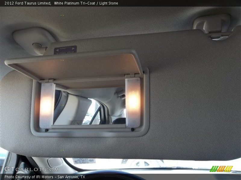 White Platinum Tri-Coat / Light Stone 2012 Ford Taurus Limited