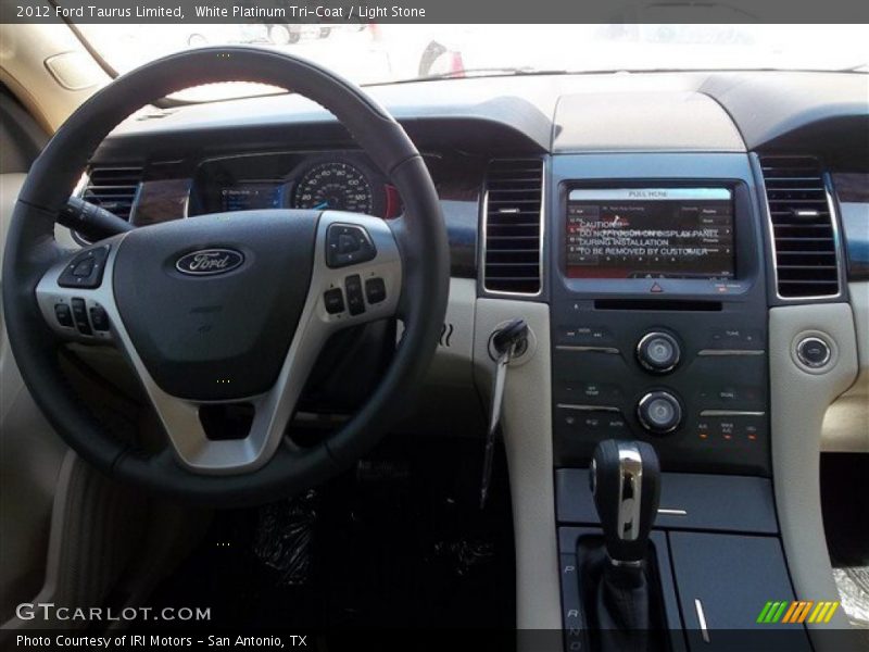 White Platinum Tri-Coat / Light Stone 2012 Ford Taurus Limited