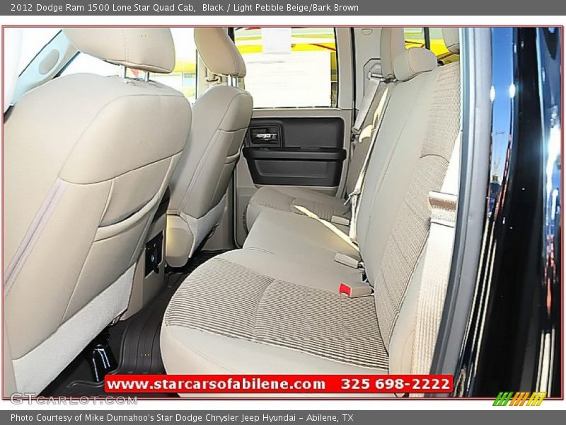 Black / Light Pebble Beige/Bark Brown 2012 Dodge Ram 1500 Lone Star Quad Cab