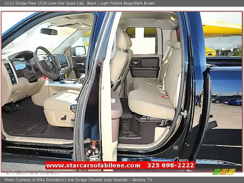 Black / Light Pebble Beige/Bark Brown 2012 Dodge Ram 1500 Lone Star Quad Cab
