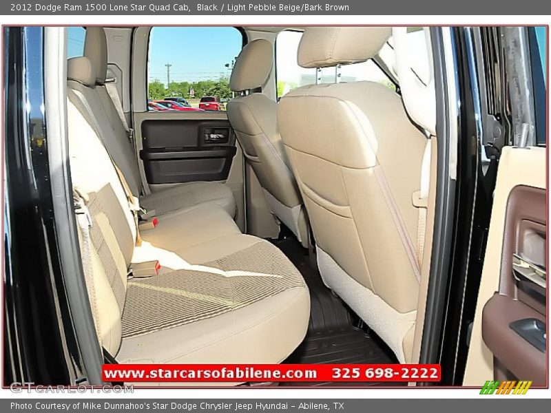 Black / Light Pebble Beige/Bark Brown 2012 Dodge Ram 1500 Lone Star Quad Cab