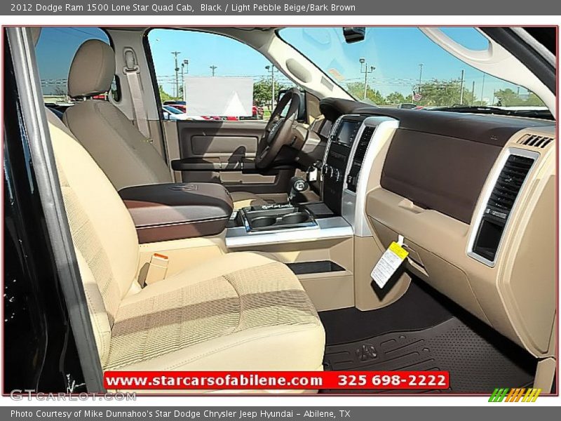 Black / Light Pebble Beige/Bark Brown 2012 Dodge Ram 1500 Lone Star Quad Cab