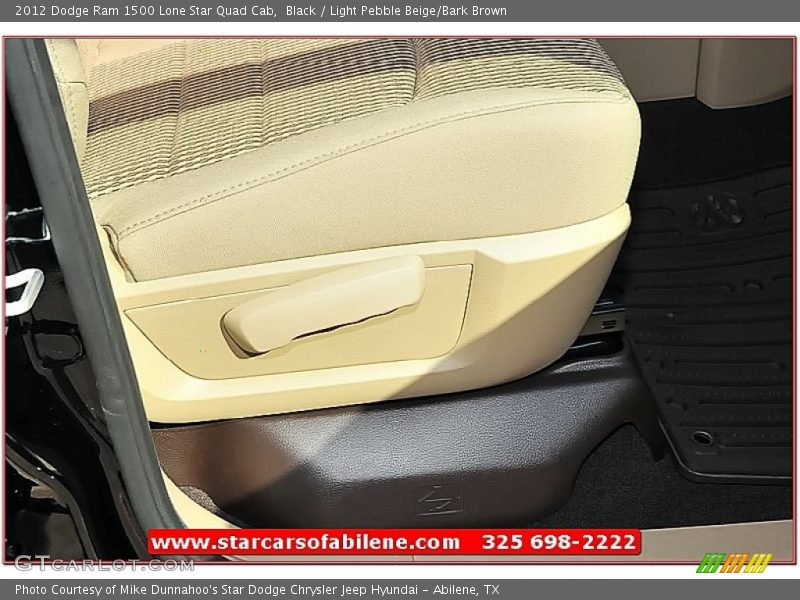 Black / Light Pebble Beige/Bark Brown 2012 Dodge Ram 1500 Lone Star Quad Cab