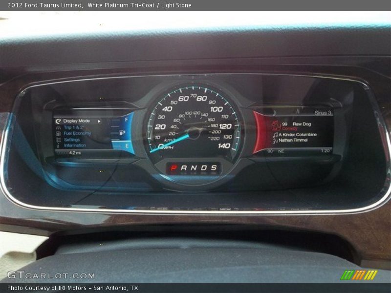 White Platinum Tri-Coat / Light Stone 2012 Ford Taurus Limited