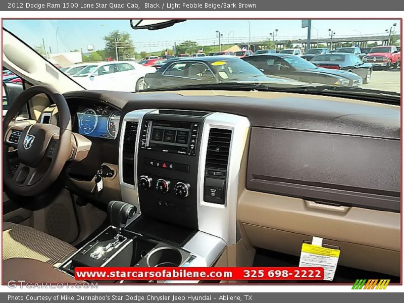 Black / Light Pebble Beige/Bark Brown 2012 Dodge Ram 1500 Lone Star Quad Cab