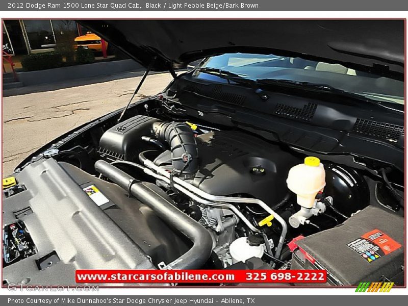 Black / Light Pebble Beige/Bark Brown 2012 Dodge Ram 1500 Lone Star Quad Cab