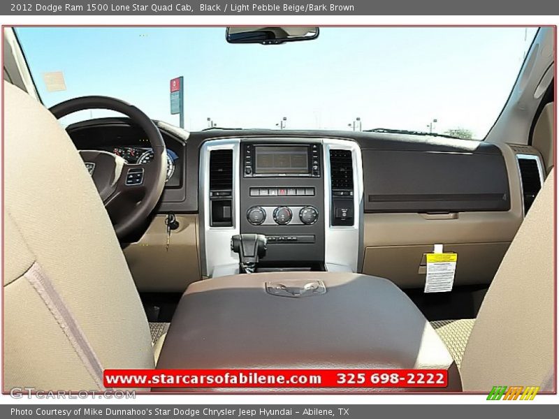 Black / Light Pebble Beige/Bark Brown 2012 Dodge Ram 1500 Lone Star Quad Cab