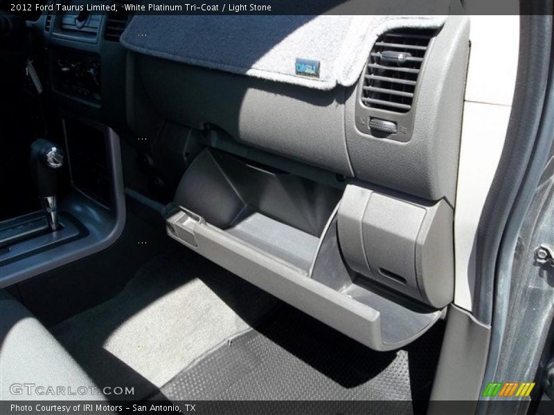 White Platinum Tri-Coat / Light Stone 2012 Ford Taurus Limited