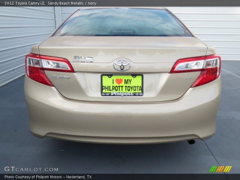 Sandy Beach Metallic / Ivory 2012 Toyota Camry LE