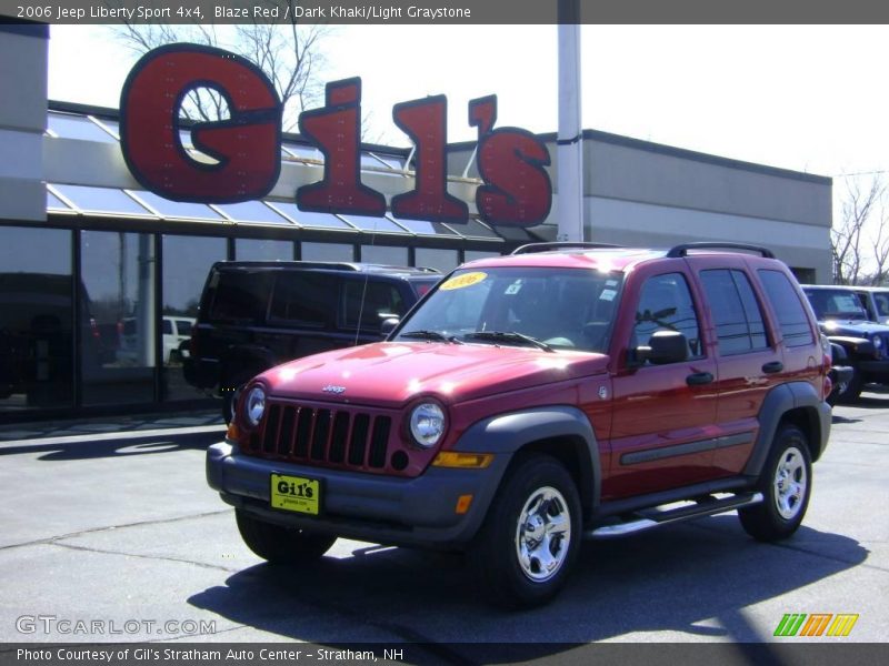 Blaze Red / Dark Khaki/Light Graystone 2006 Jeep Liberty Sport 4x4