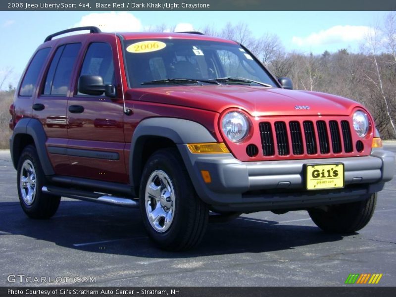 Blaze Red / Dark Khaki/Light Graystone 2006 Jeep Liberty Sport 4x4