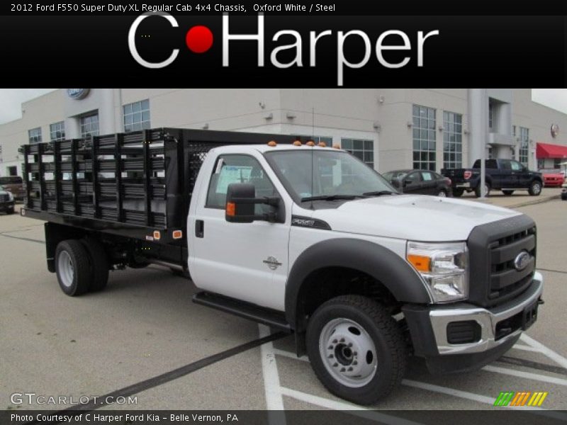 Oxford White / Steel 2012 Ford F550 Super Duty XL Regular Cab 4x4 Chassis