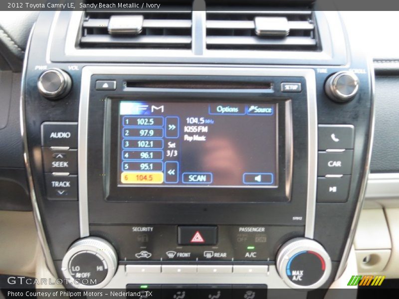 Sandy Beach Metallic / Ivory 2012 Toyota Camry LE