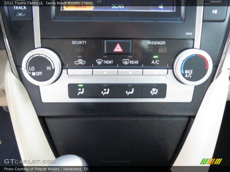Sandy Beach Metallic / Ivory 2012 Toyota Camry LE