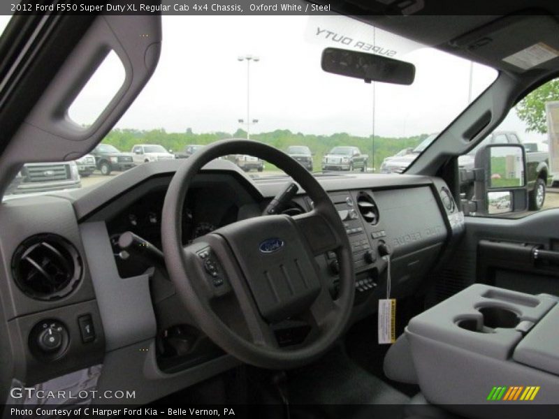 Oxford White / Steel 2012 Ford F550 Super Duty XL Regular Cab 4x4 Chassis