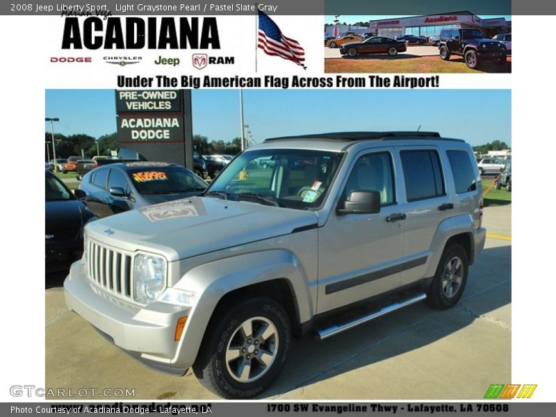 Light Graystone Pearl / Pastel Slate Gray 2008 Jeep Liberty Sport