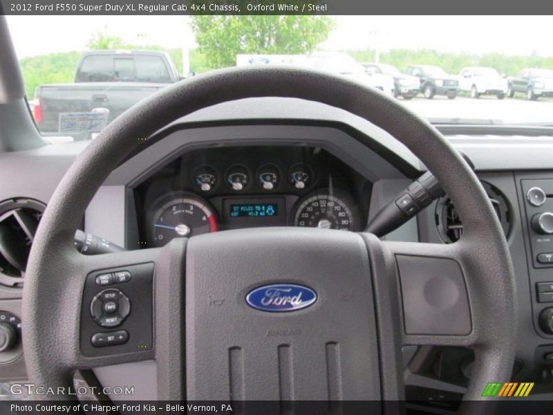 Oxford White / Steel 2012 Ford F550 Super Duty XL Regular Cab 4x4 Chassis