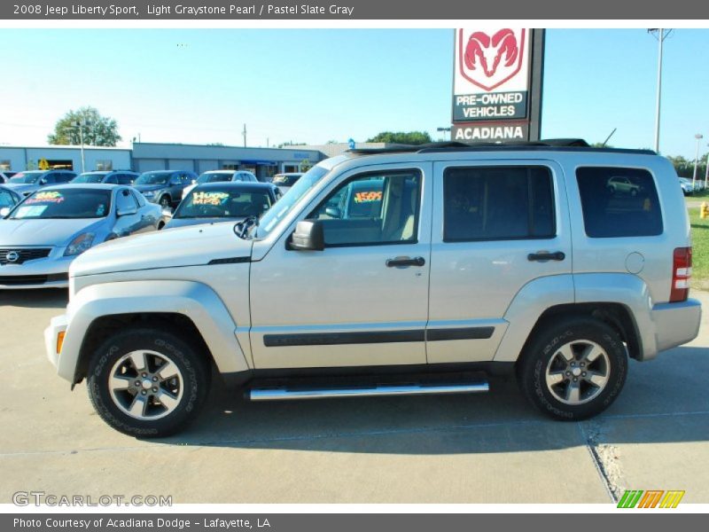 Light Graystone Pearl / Pastel Slate Gray 2008 Jeep Liberty Sport