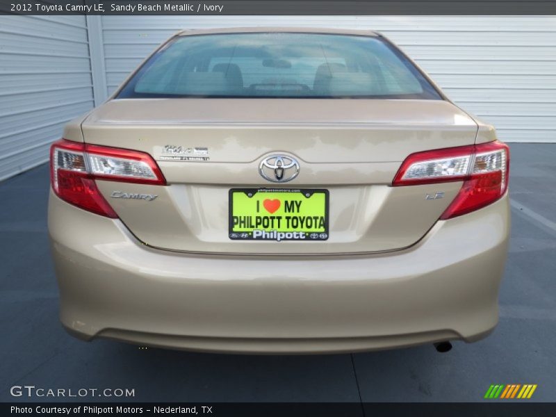 Sandy Beach Metallic / Ivory 2012 Toyota Camry LE