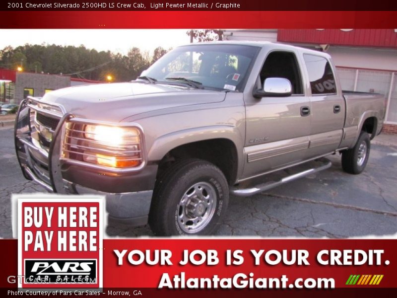 Light Pewter Metallic / Graphite 2001 Chevrolet Silverado 2500HD LS Crew Cab