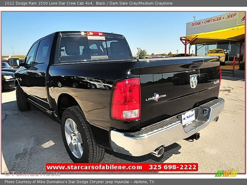 Black / Dark Slate Gray/Medium Graystone 2012 Dodge Ram 1500 Lone Star Crew Cab 4x4