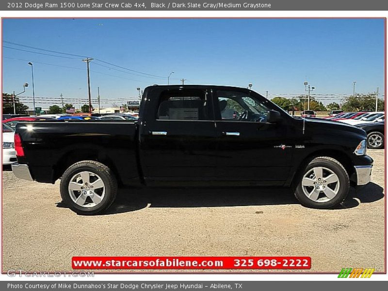 Black / Dark Slate Gray/Medium Graystone 2012 Dodge Ram 1500 Lone Star Crew Cab 4x4