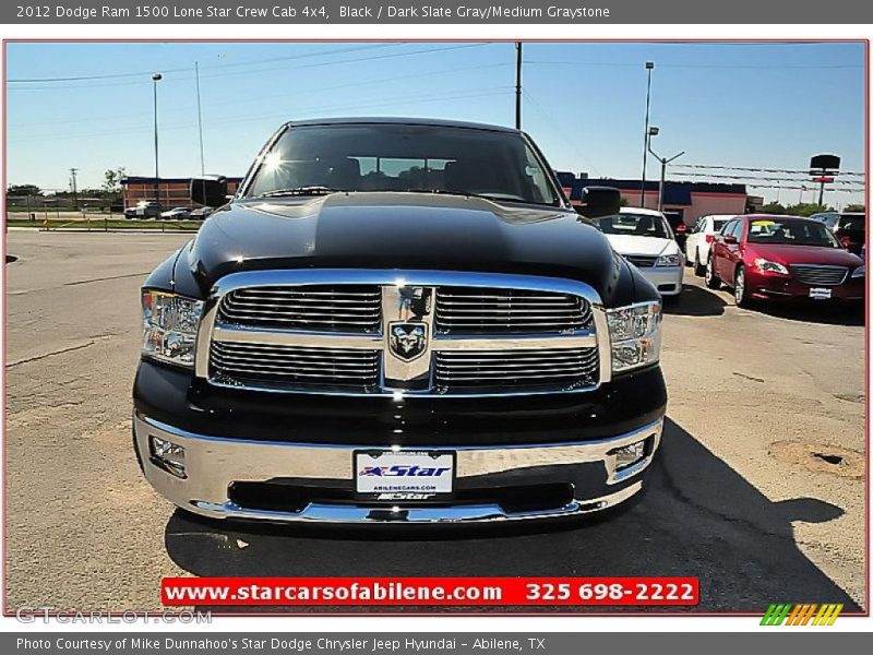 Black / Dark Slate Gray/Medium Graystone 2012 Dodge Ram 1500 Lone Star Crew Cab 4x4