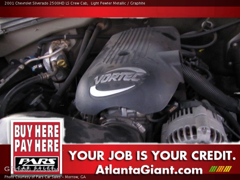 Light Pewter Metallic / Graphite 2001 Chevrolet Silverado 2500HD LS Crew Cab