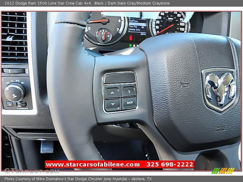 Black / Dark Slate Gray/Medium Graystone 2012 Dodge Ram 1500 Lone Star Crew Cab 4x4
