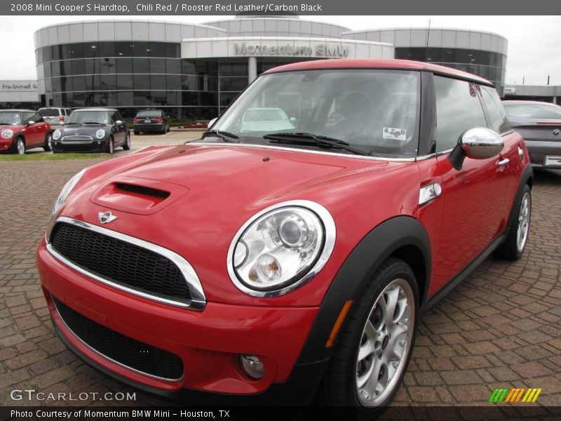 Chili Red / Rooster Red Leather/Carbon Black 2008 Mini Cooper S Hardtop