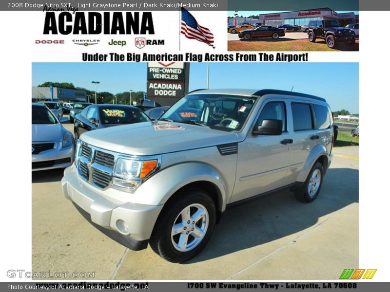 Light Graystone Pearl / Dark Khaki/Medium Khaki 2008 Dodge Nitro SXT
