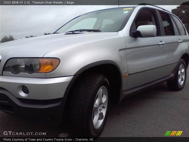 Titanium Silver Metallic / Beige 2003 BMW X5 3.0i