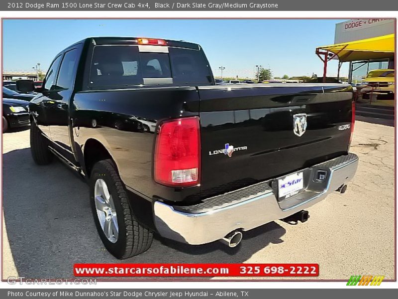Black / Dark Slate Gray/Medium Graystone 2012 Dodge Ram 1500 Lone Star Crew Cab 4x4