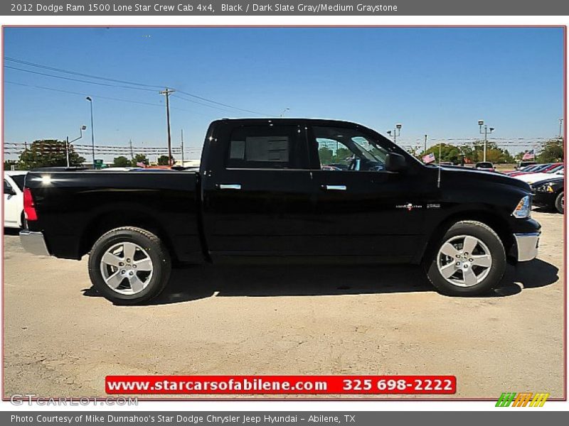 Black / Dark Slate Gray/Medium Graystone 2012 Dodge Ram 1500 Lone Star Crew Cab 4x4