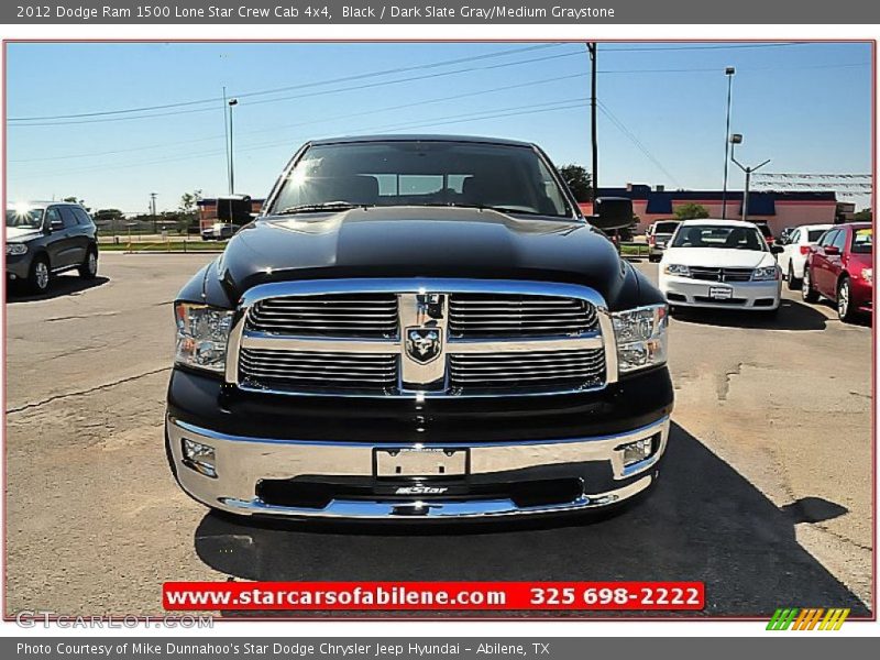 Black / Dark Slate Gray/Medium Graystone 2012 Dodge Ram 1500 Lone Star Crew Cab 4x4