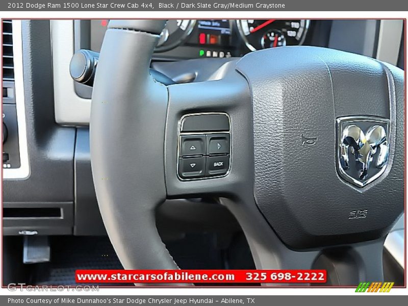 Black / Dark Slate Gray/Medium Graystone 2012 Dodge Ram 1500 Lone Star Crew Cab 4x4