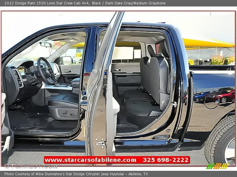 Black / Dark Slate Gray/Medium Graystone 2012 Dodge Ram 1500 Lone Star Crew Cab 4x4